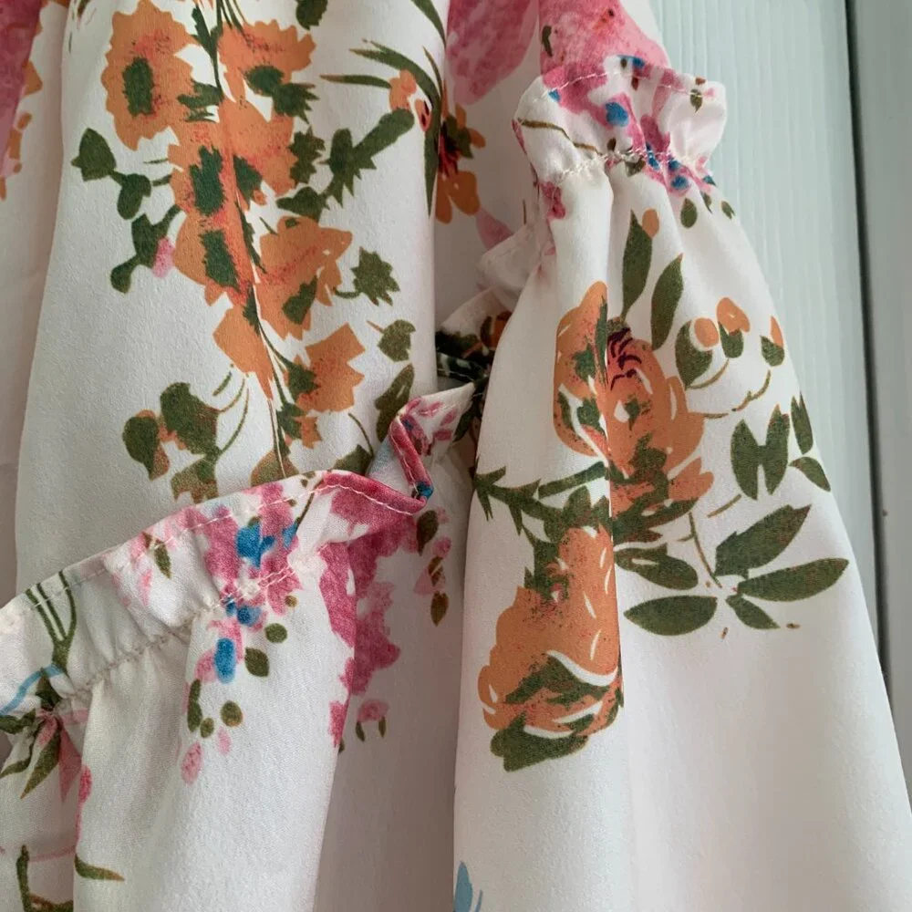 Chic Soul Long Sleeve 3X floral print blouse - Picture 7 of 13